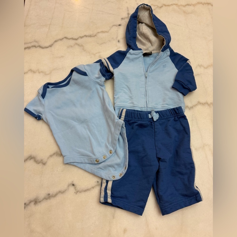 Faded Glory Blue Baby Clothing Set